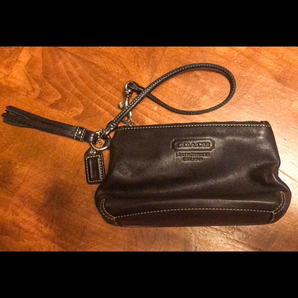 Black coach wristlet